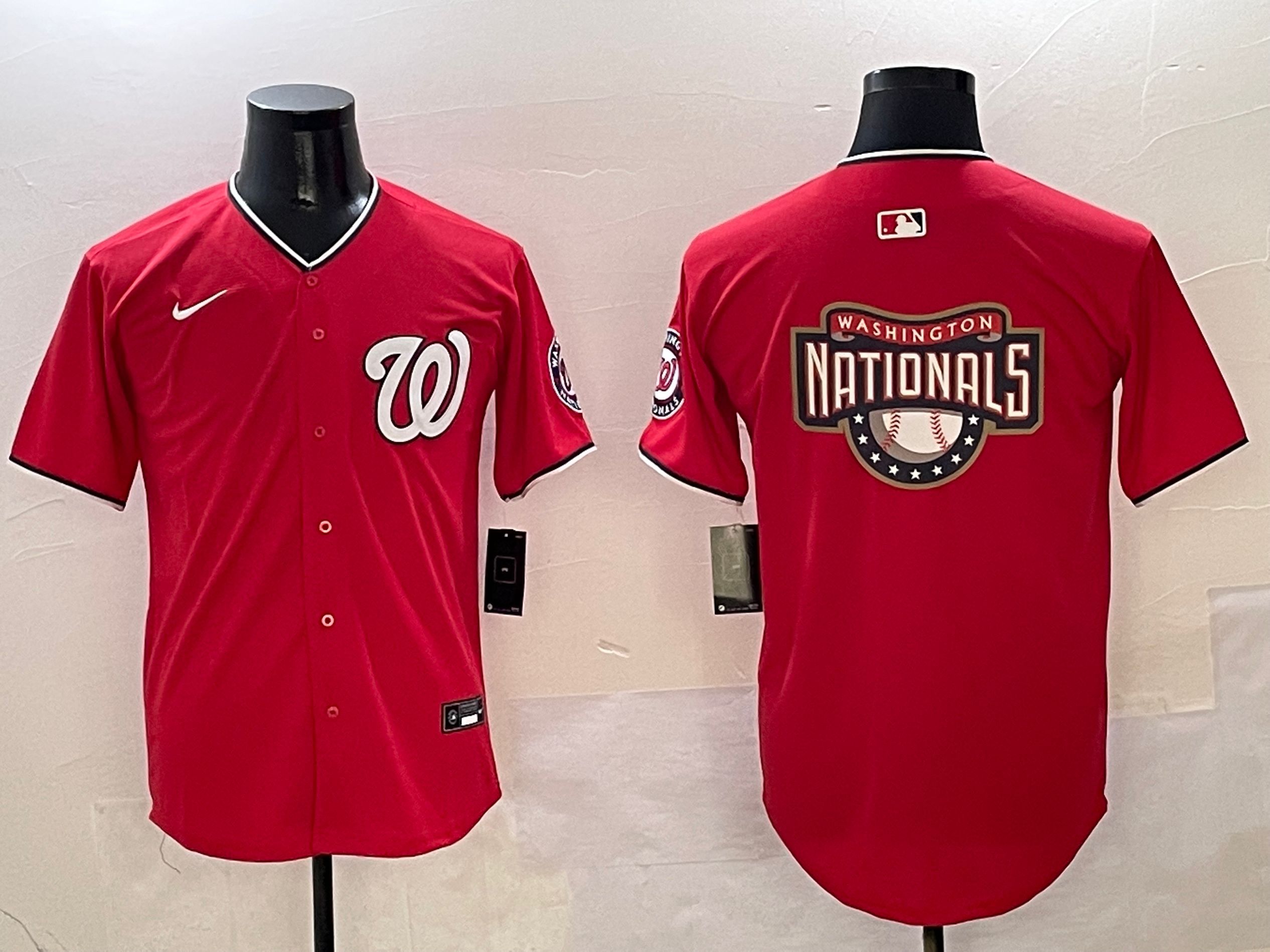 Men Washington Nationals Blank Red Game Nike 2025 MLB Jersey style 4
